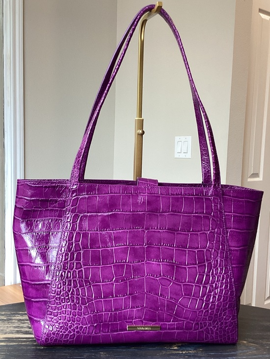 Brahmin Handbags - Brahmin Mona Purple Alba Leather Tote